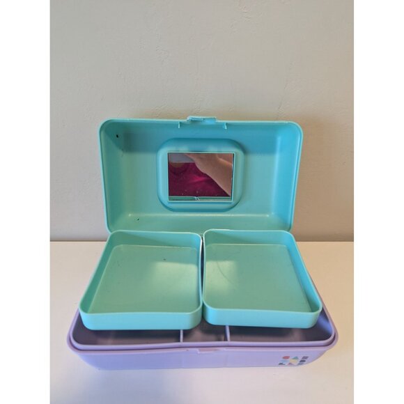 Caboodles Pretty in Petite Case Pastel Plastic Organizer Box With Mirror & Compa - Picture 4 of 5